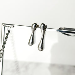One of a Kind Molten Sterling Silver Stud Earrings - No. 2